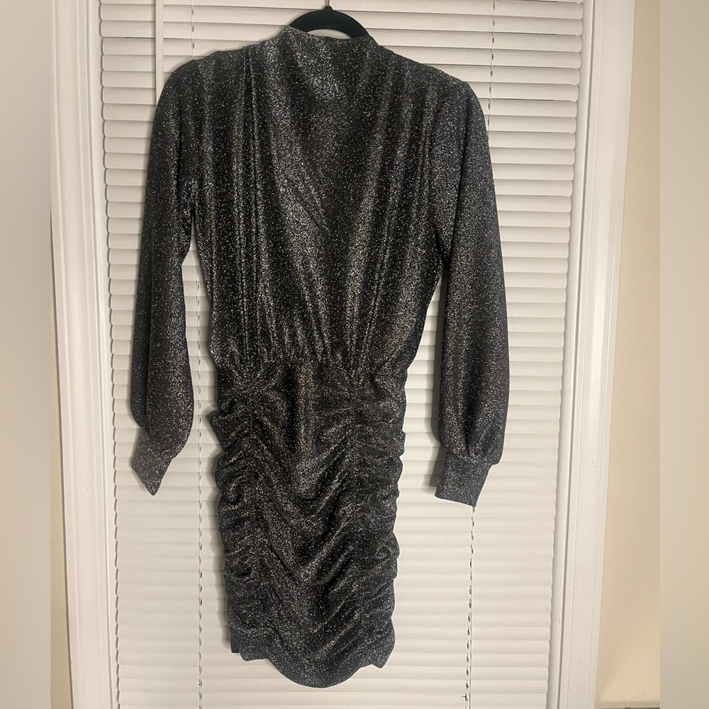Mini Dress Silver/Gray Glitter Dress